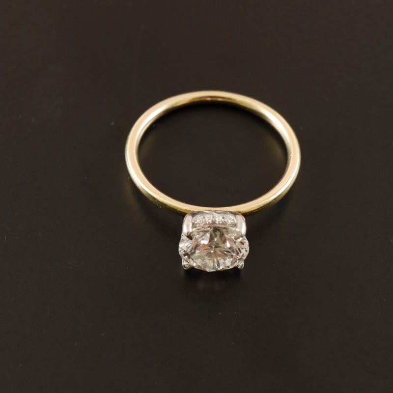 1.60ct Round Brilliant Diamond with Hidden Halo engagement ring
